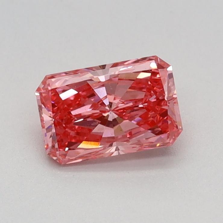 0.52 Ct. Fancy Vivid Pink Radiant Lab Grown Diamond