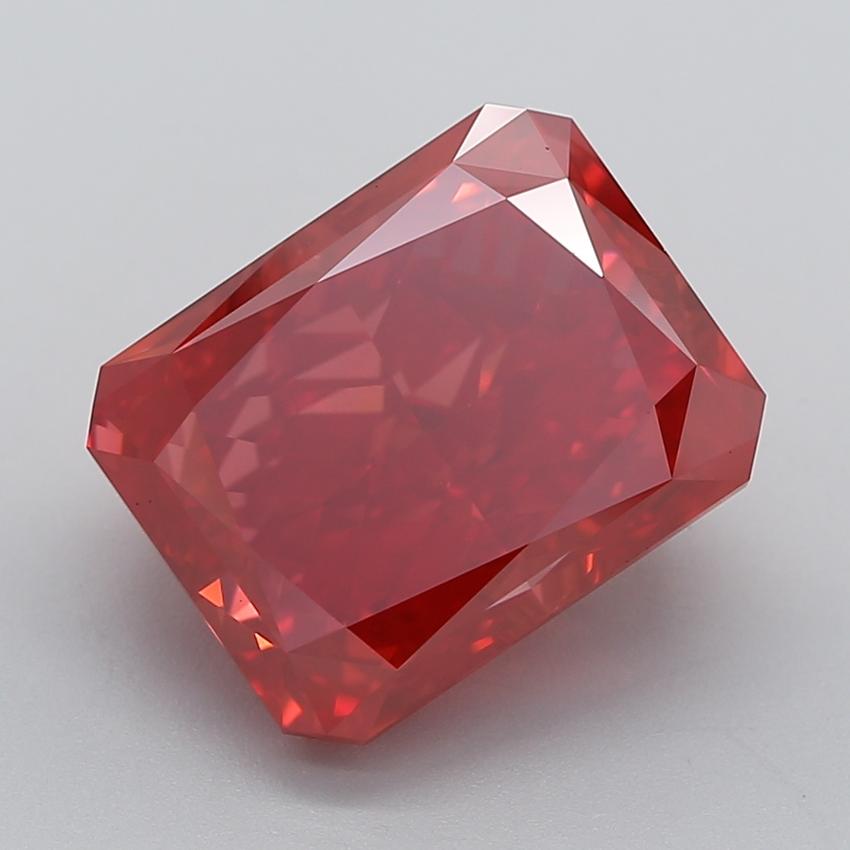 9.26 Ct. Fancy Vivid  Red Radiant Lab Grown Diamond