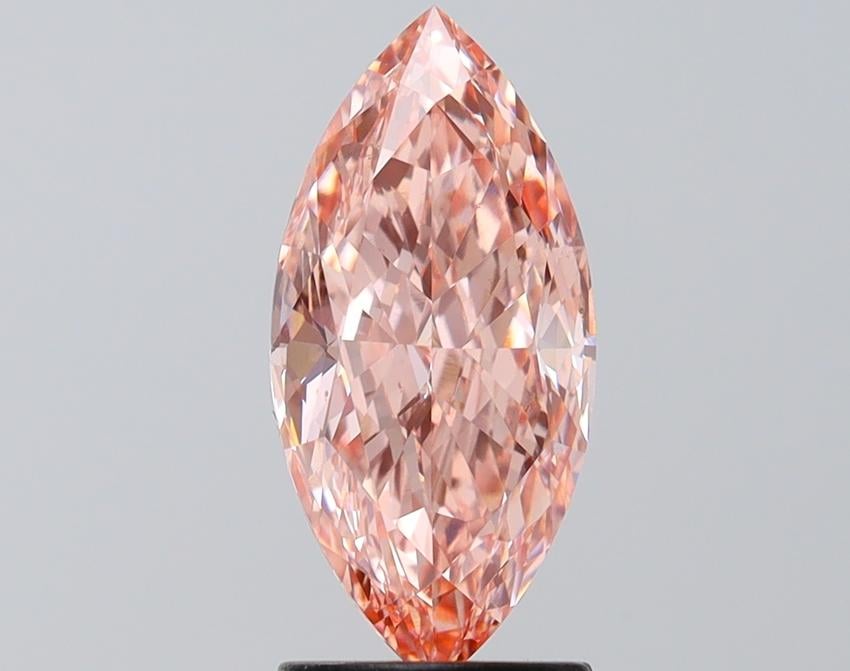 2.01 Ct. Fancy Vivid Pink Marquise Lab Grown Diamond