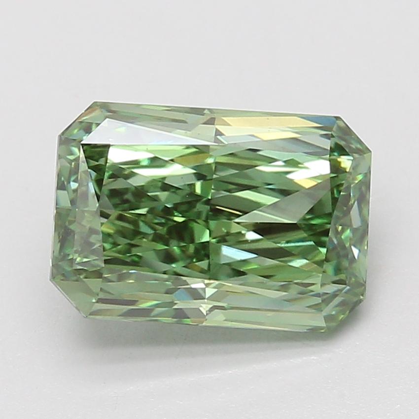 4.04 Ct. Fancy Vivid Green Radiant Lab Grown Diamond