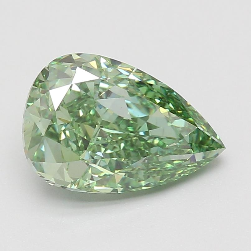 3.06 Ct. Fancy Vivid Green Pear Lab Grown Diamond