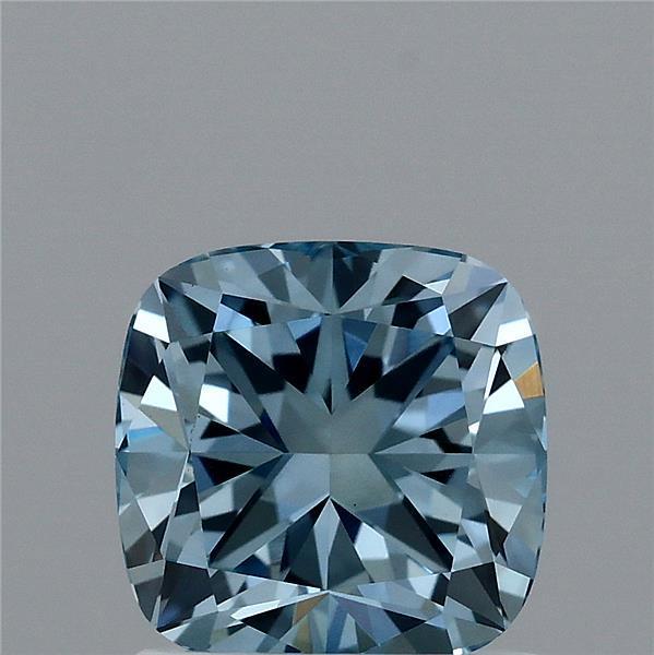 1.26 Ct. Fancy Vivid Blue Cushion Lab Grown Diamond