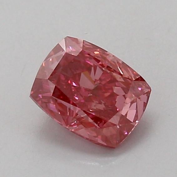 0.89 Ct. Fancy Vivid Pink Cushion Lab Grown Diamond