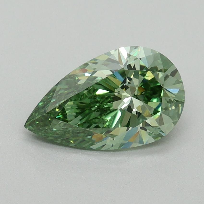 1.19 Ct. Fancy Vivid Pacific Green Pear Lab Grown Diamond