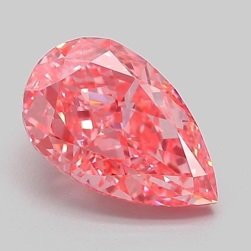 2.09 Ct. Fancy Vivid Pink Pear Lab Grown Diamond