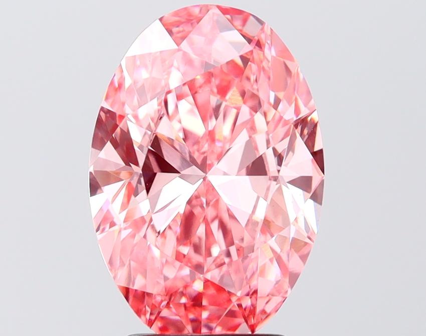 3.56 Ct. Fancy Vivid Pink Pink Oval Lab Grown Diamond
