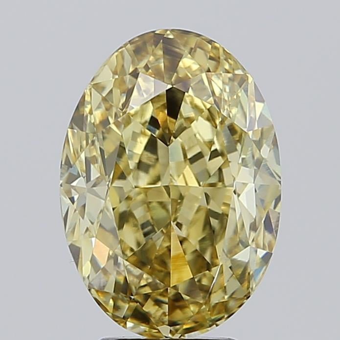 5.31 Ct. Fancy Intense  Yellow Oval Lab Grown Diamond
