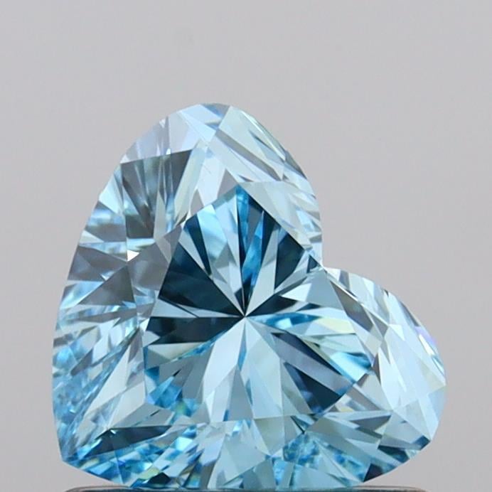 0.82 Ct. Fancy Vivid Blue Heart Lab Grown Diamond