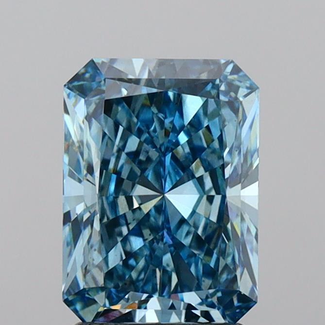 2.27 Ct. Fancy Vivid  Blue Radiant Lab Grown Diamond