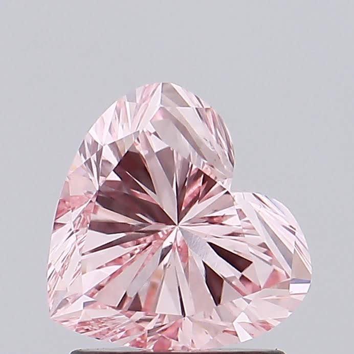 1.42 Ct. Fancy Vivid Pink Heart Lab Grown Diamond