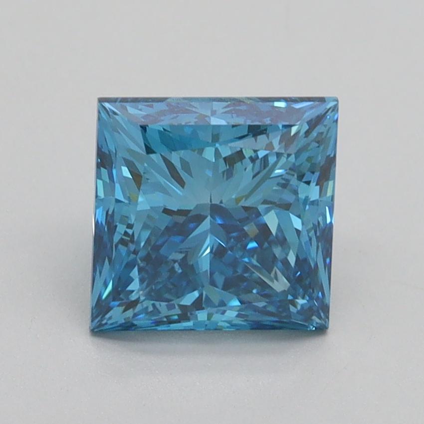 2.02 Ct. Fancy Vivid Blue Princess Lab Grown Diamond