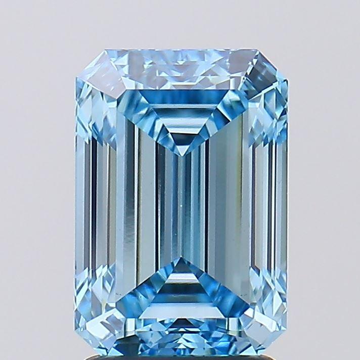 2.73 Ct. Fancy Intense Blue Emerald Lab Grown Diamond