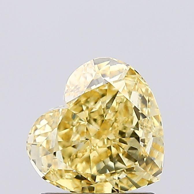 1.16 Ct. Fancy Vivid Yellow Heart Lab Grown Diamond
