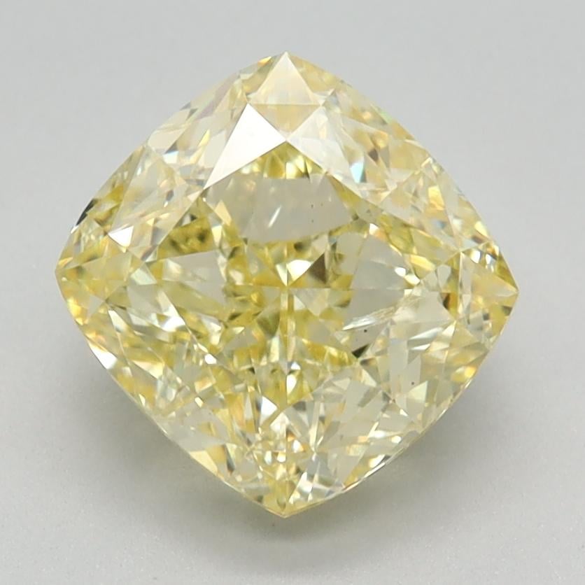 2.11 Ct. Fancy Intense Yellow Cushion Lab Grown Diamond