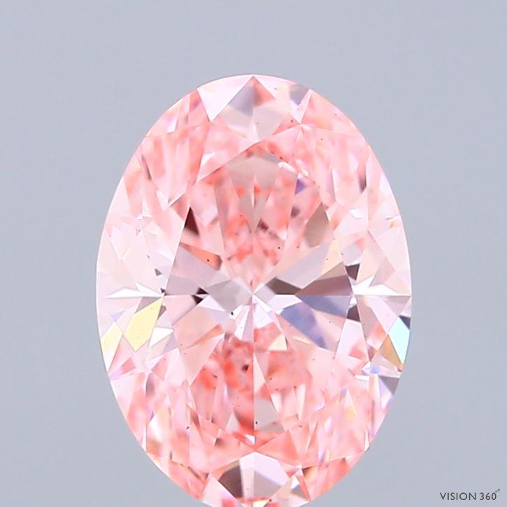 2.01 Ct. Fancy Vivid Pink Oval Lab Grown Diamond