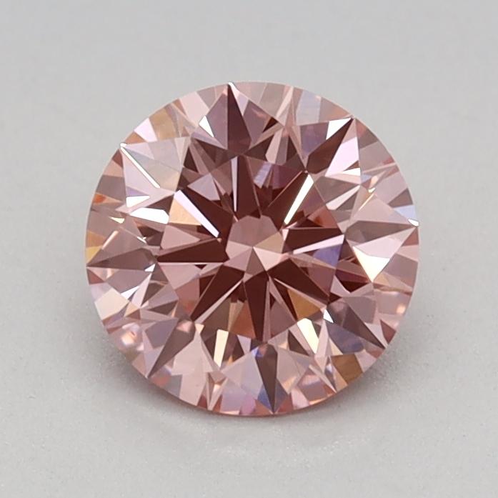 0.63 Ct. Fancy Vivid Pink Round Lab Grown Diamond