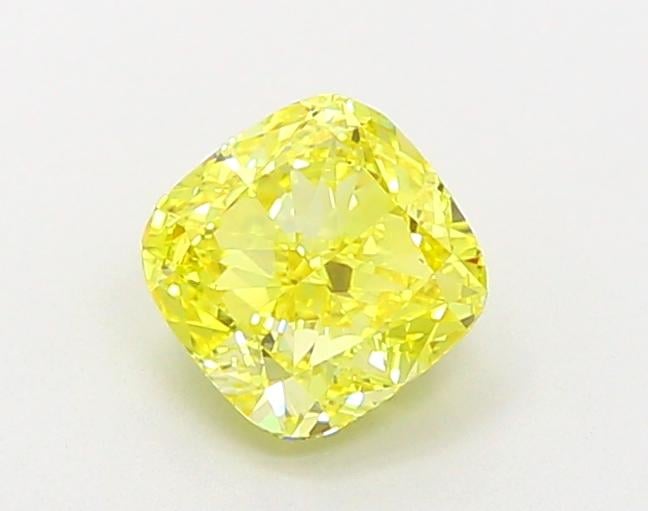 1.1 Ct. Fancy Vivid Yellow Cushion Lab Grown Diamond