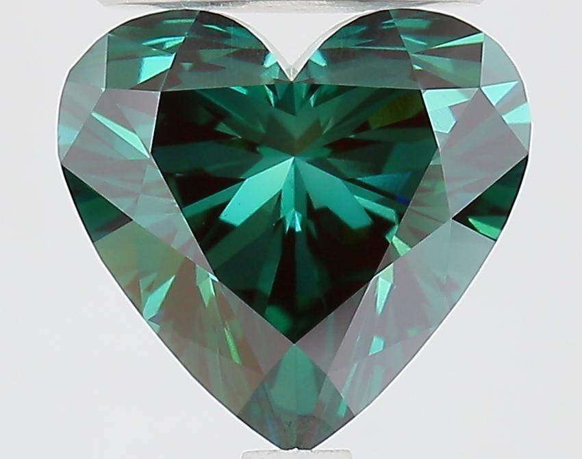 2.71 Ct. Fancy Deep Green Heart Lab Grown Diamond
