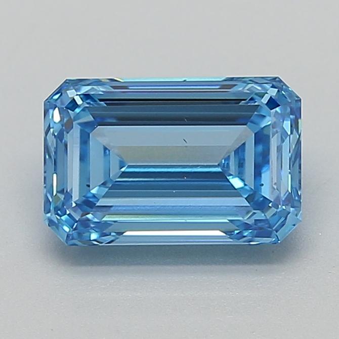 2.01 Ct. Fancy Vivid  Blue Emerald Lab Grown Diamond