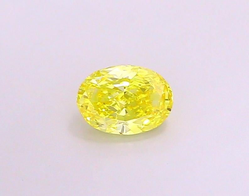 1.02 Ct. Fancy Vivid  Yellow Oval Lab Grown Diamond