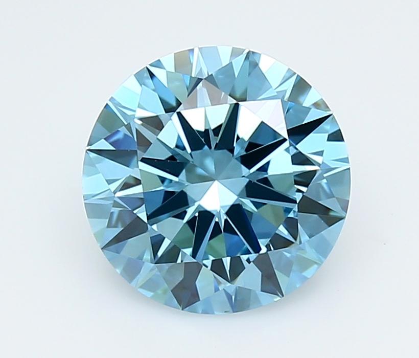 3.01 Ct. Fancy Vivid  Blue Round Lab Grown Diamond