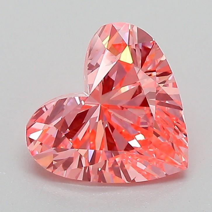 1.56 Ct. Fancy Vivid Pink Heart Lab Grown Diamond