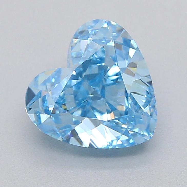 1.01 Ct. Fancy Vivid  Blue Heart Lab Grown Diamond