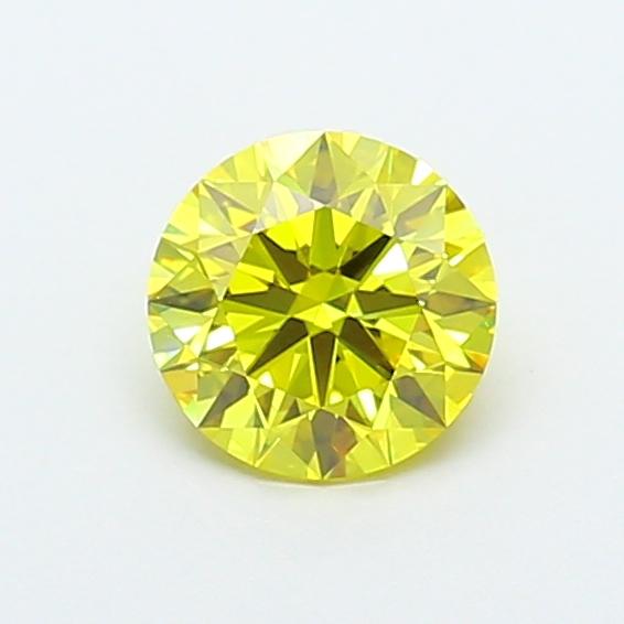 1.09 Ct. Fancy Vivid  Yellow Round Lab Grown Diamond