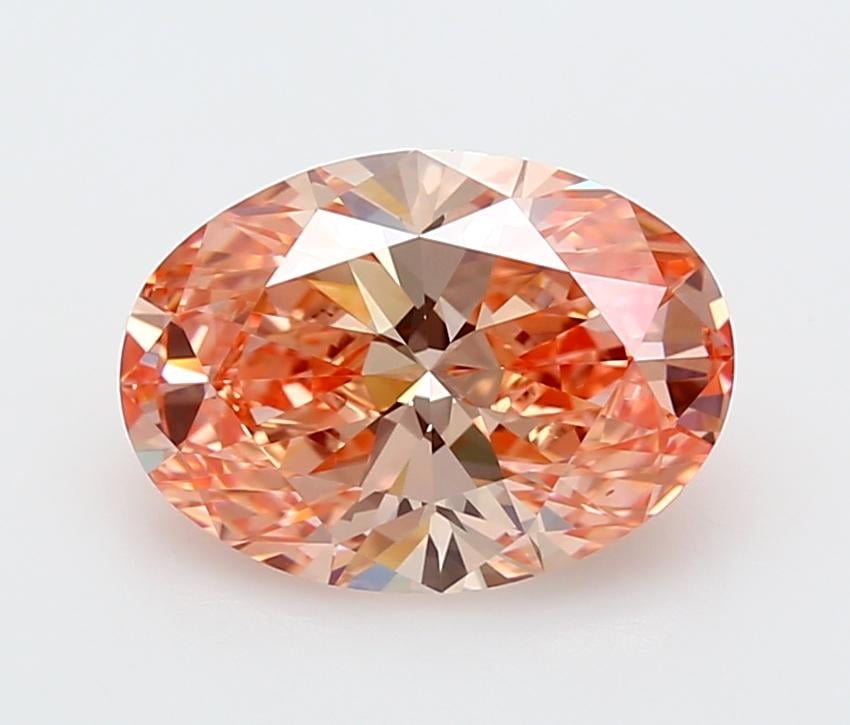 3.06 Ct. Fancy Vivid  Orange Oval Lab Grown Diamond