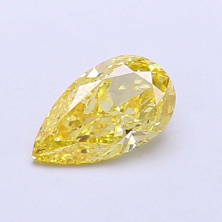1.03 Ct. Fancy Vivid  Yellow Pear Lab Grown Diamond