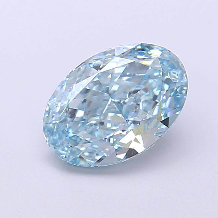 1.59 Ct. Fancy Vivid  Blue Oval Lab Grown Diamond