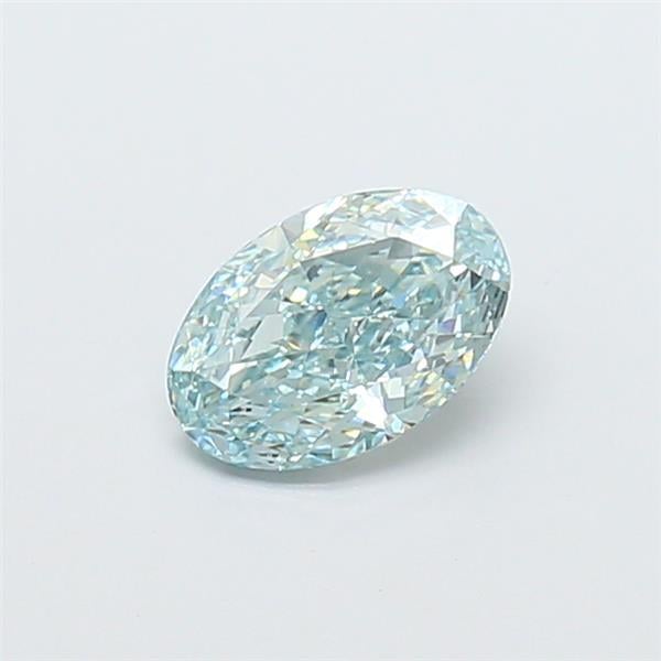 1.05 Ct. Fancy Vivid Green Oval Lab Grown Diamond
