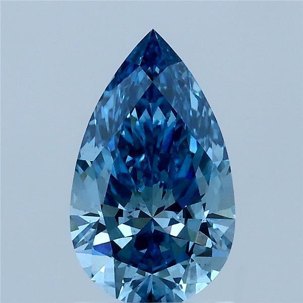 1.27 Ct. Fancy Vivid Blue Pear Lab Grown Diamond