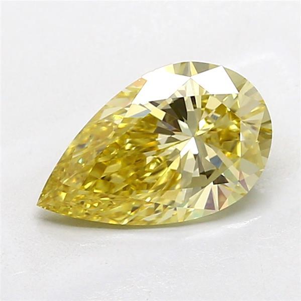 1.64 Ct. Fancy Intense  Yellow Pear Lab Grown Diamond