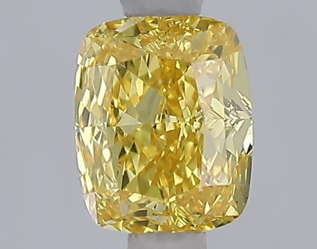 1.04 Ct. Fancy Vivid Yellow Cushion Lab Grown Diamond