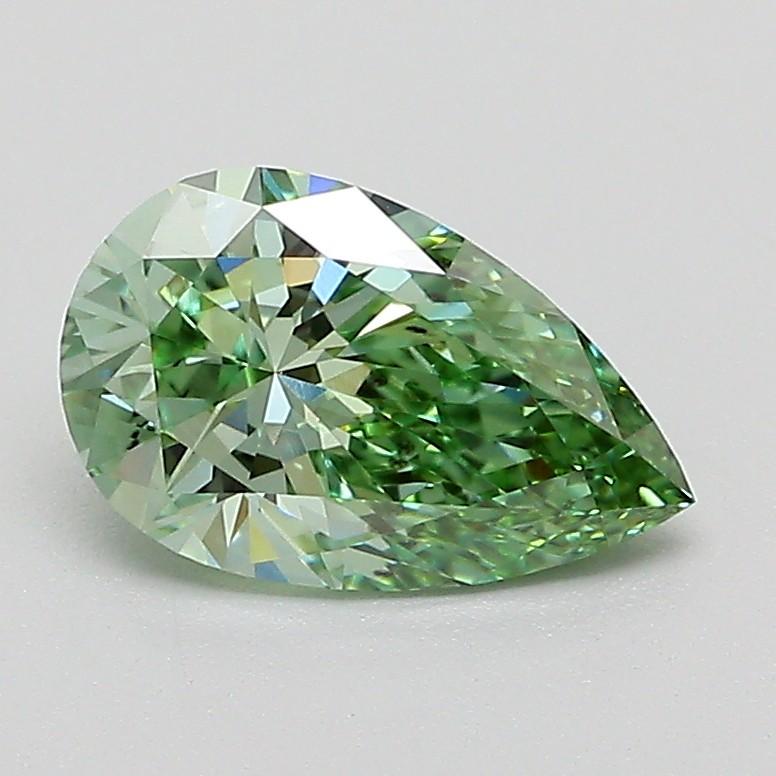 1.09 Ct. Fancy Vivid Green Pear Lab Grown Diamond