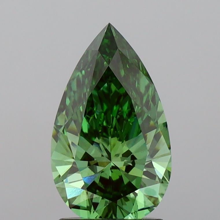 1.93 Ct. Fancy Vivid Green Pear Lab Grown Diamond