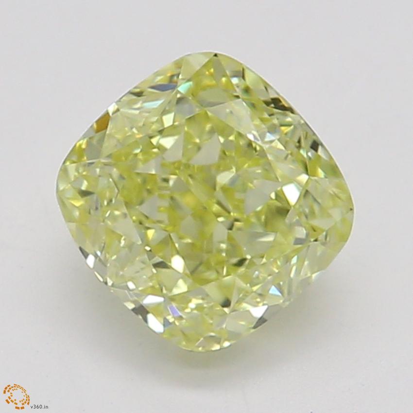 0.63 Ct. Fancy Yellow Cushion Diamond