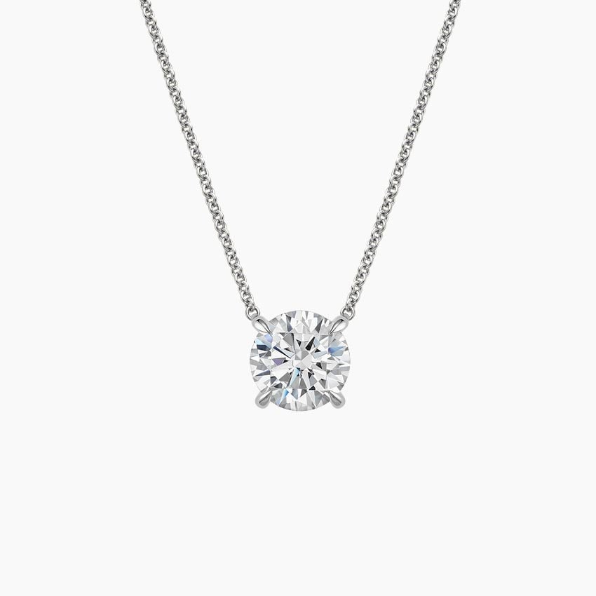 18K White Gold Perfect Solitaire Lab Diamond Pendant (2 ct. tw.)