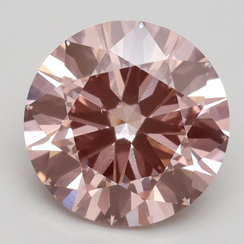 2.70 Ct. Fancy Intense Pink Round Lab Grown Diamond