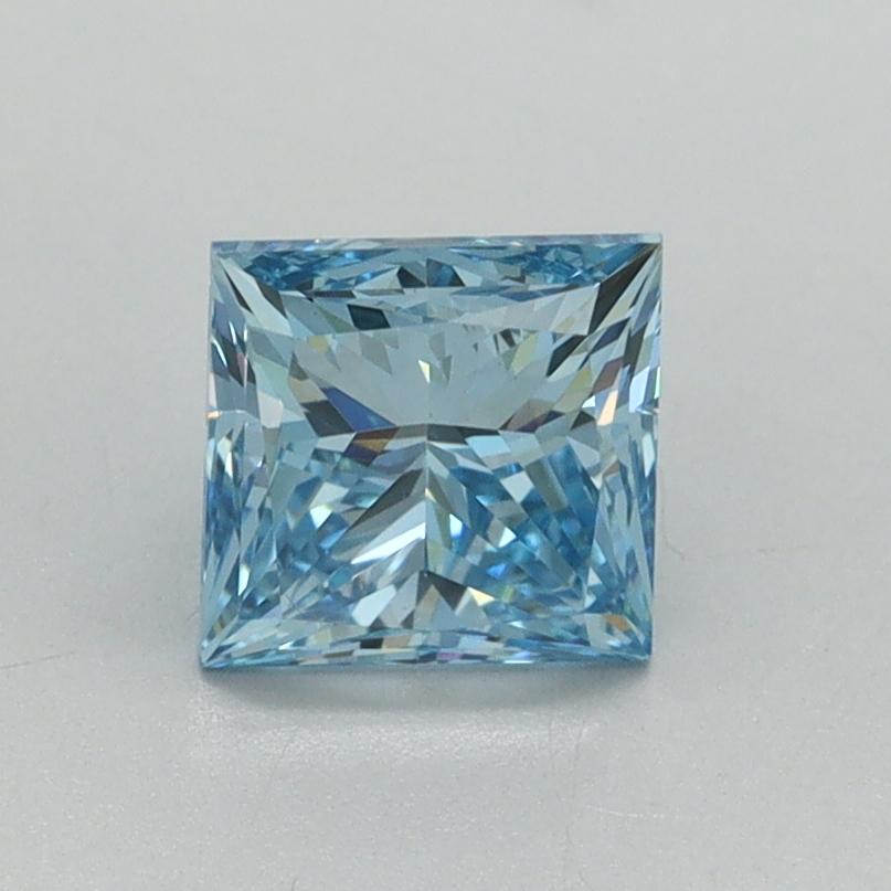 1.14 Ct. Fancy Vivid Blue Princess Lab Grown Diamond