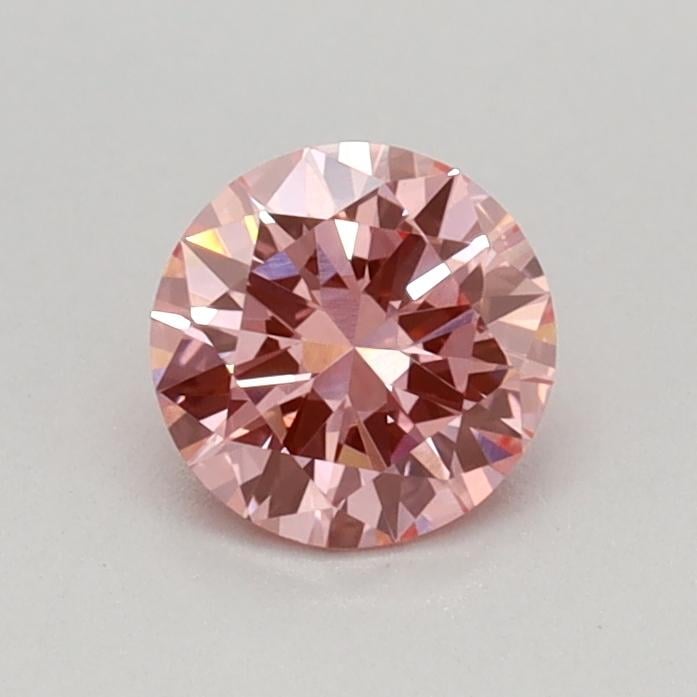 0.40 Ct. Fancy Vivid Pink Round Lab Grown Diamond