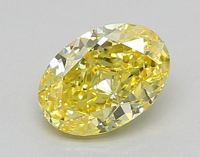 1.06 Ct. Fancy Intense  Yellow Oval Lab Grown Diamond