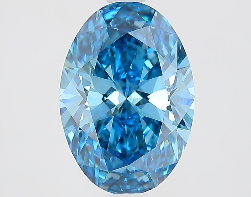 2.05 Ct. Fancy Vivid Blue Oval Lab Grown Diamond