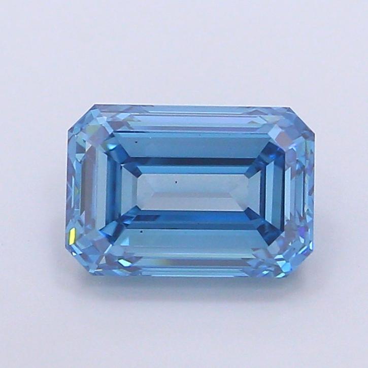 3.06 Ct. Fancy Vivid Blue Emerald Lab Grown Diamond