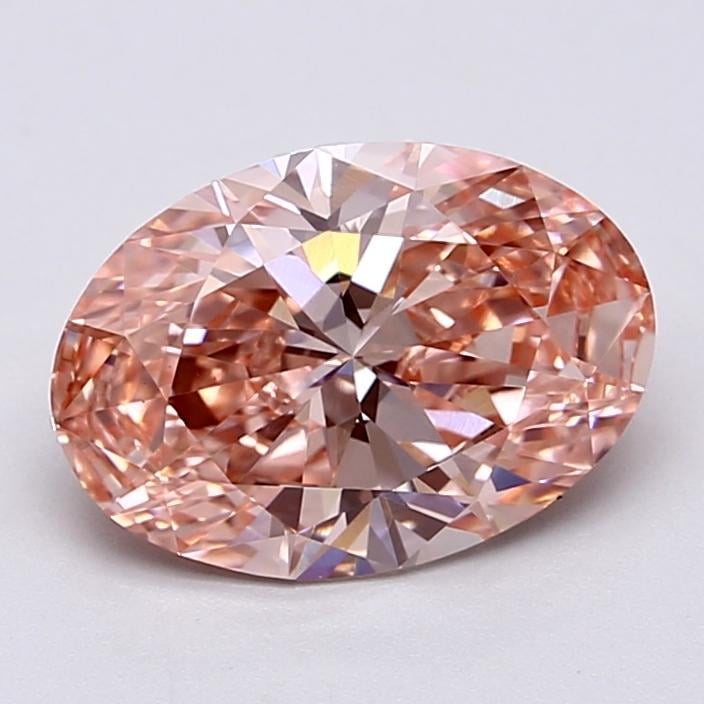 2.76 Ct. Fancy Vivid  Pink Oval Lab Grown Diamond