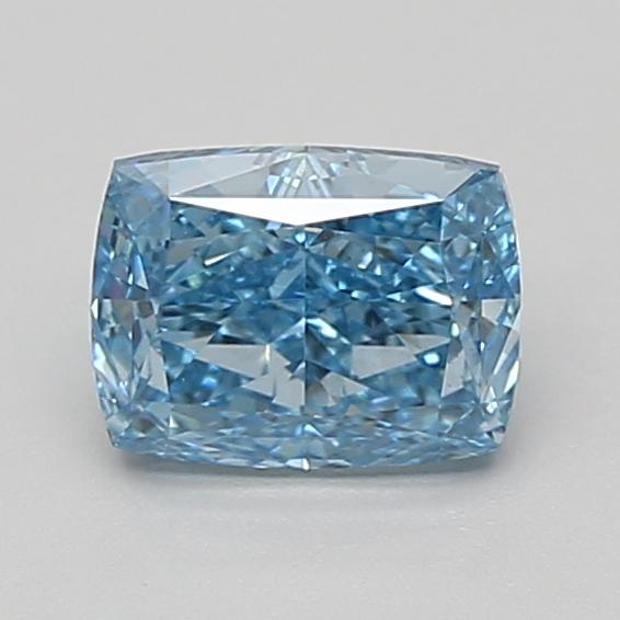 1.12 Ct. Fancy Vivid Blue Cushion Lab Grown Diamond