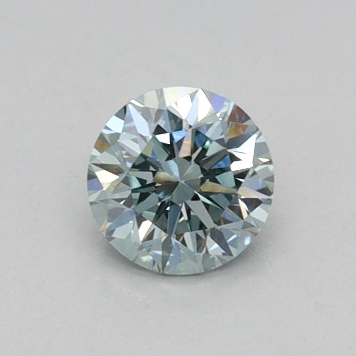 0.33 Ct. Fancy Intense Greenish Blue Round Lab Grown Diamond