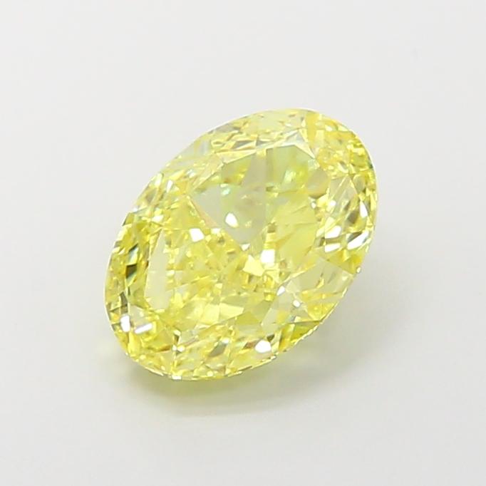 3.03 Ct. Fancy Intense  Yellow Oval Lab Grown Diamond
