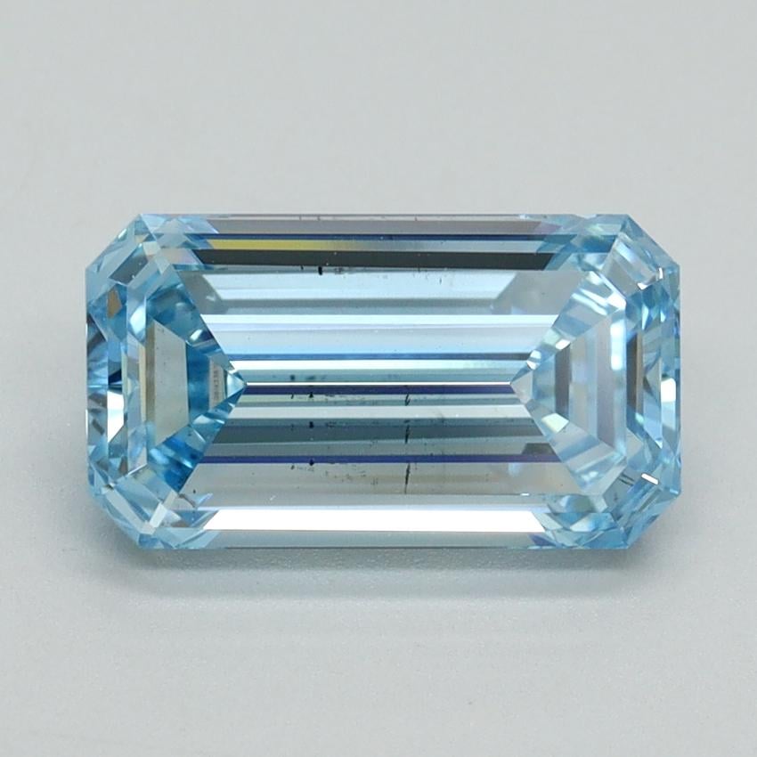 2.35 Ct. Fancy Intense Blue Emerald Lab Grown Diamond